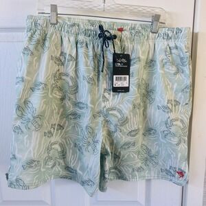 Swimsuit Salt Life Men's 2XL Swim‎ Trunks New! Fish Turtles Green Anti Rash BBB